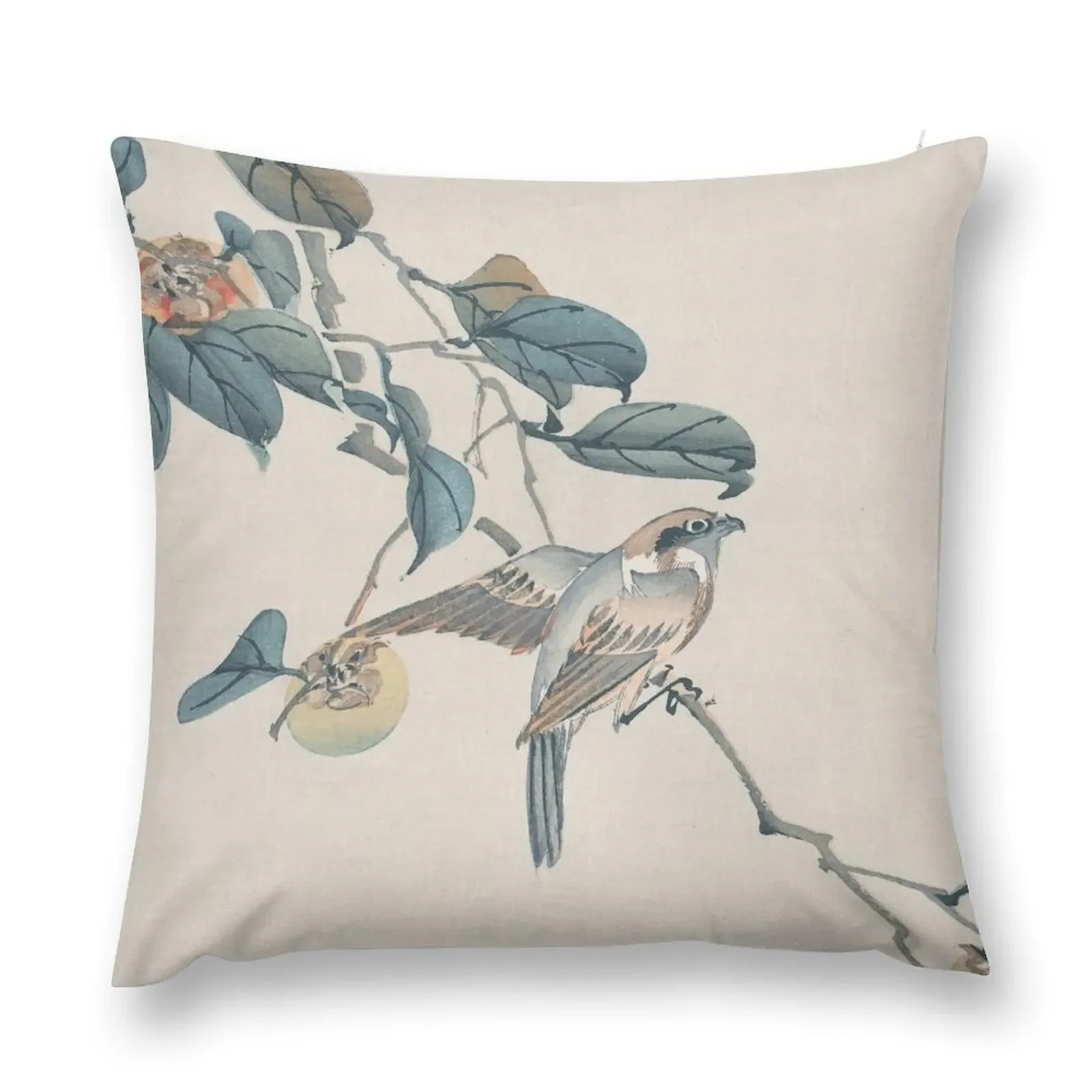 Bird on persimmon tree Throw Pillow Room decorating items Pillow Cases christmas cushions covers Christmas Pillow Cases