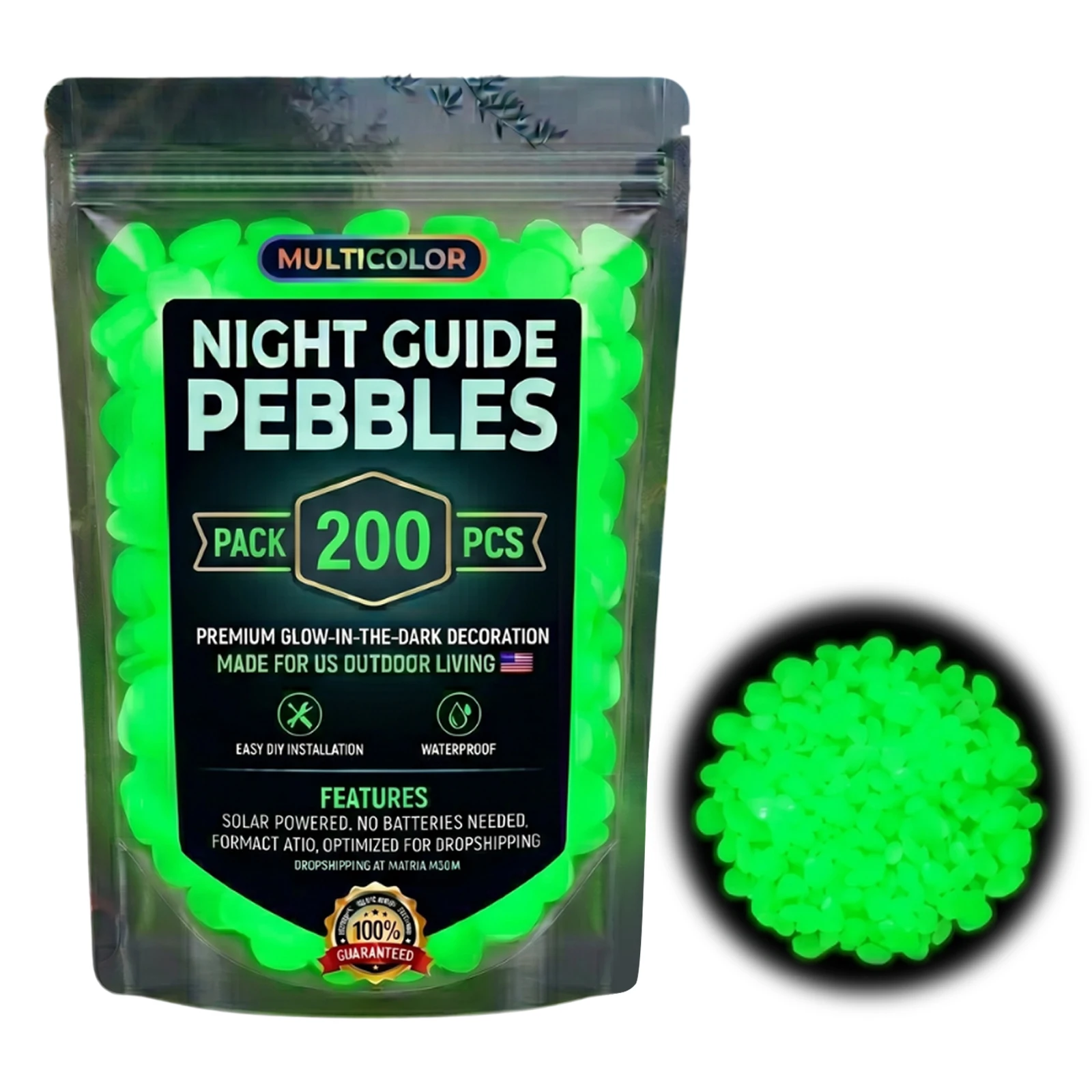 Fish Aquarium Guide - 200/400/600pcs Glow In The Dark Pebbles