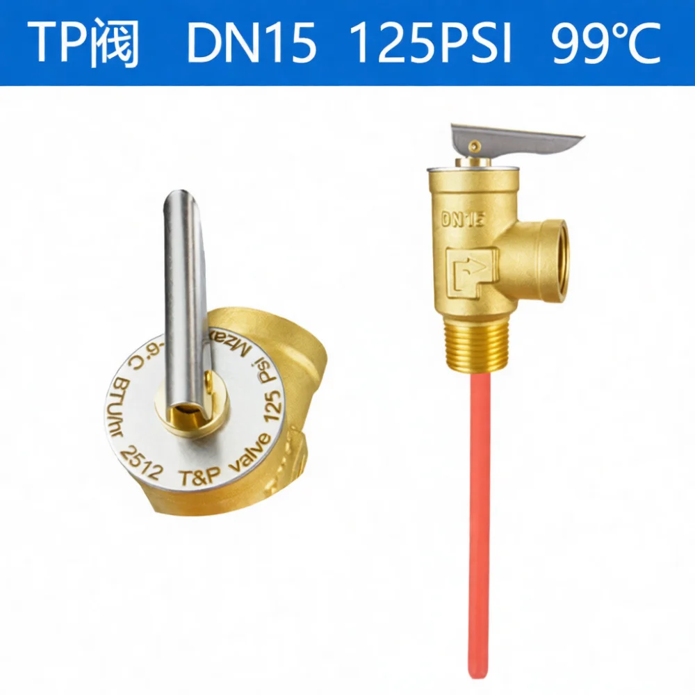 Industrial Brass Safety Relief Valve For Boiler Water Heater Tank Heating System Automatic Temperature Control