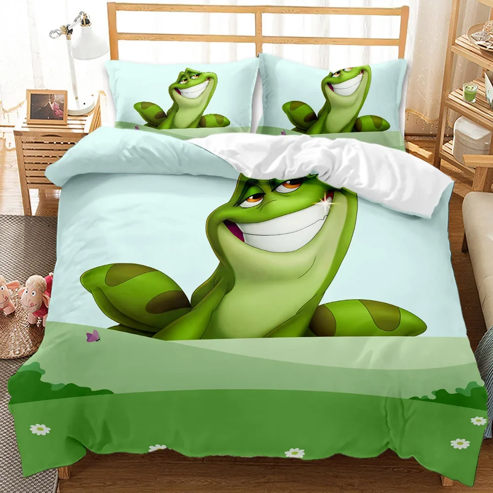 

Frog Duvet Cover Set Cartoon Frog Twin Bedding Set Wild Animal Comforter Cover Kids Double Queen King Size Polyester Qulit Cover