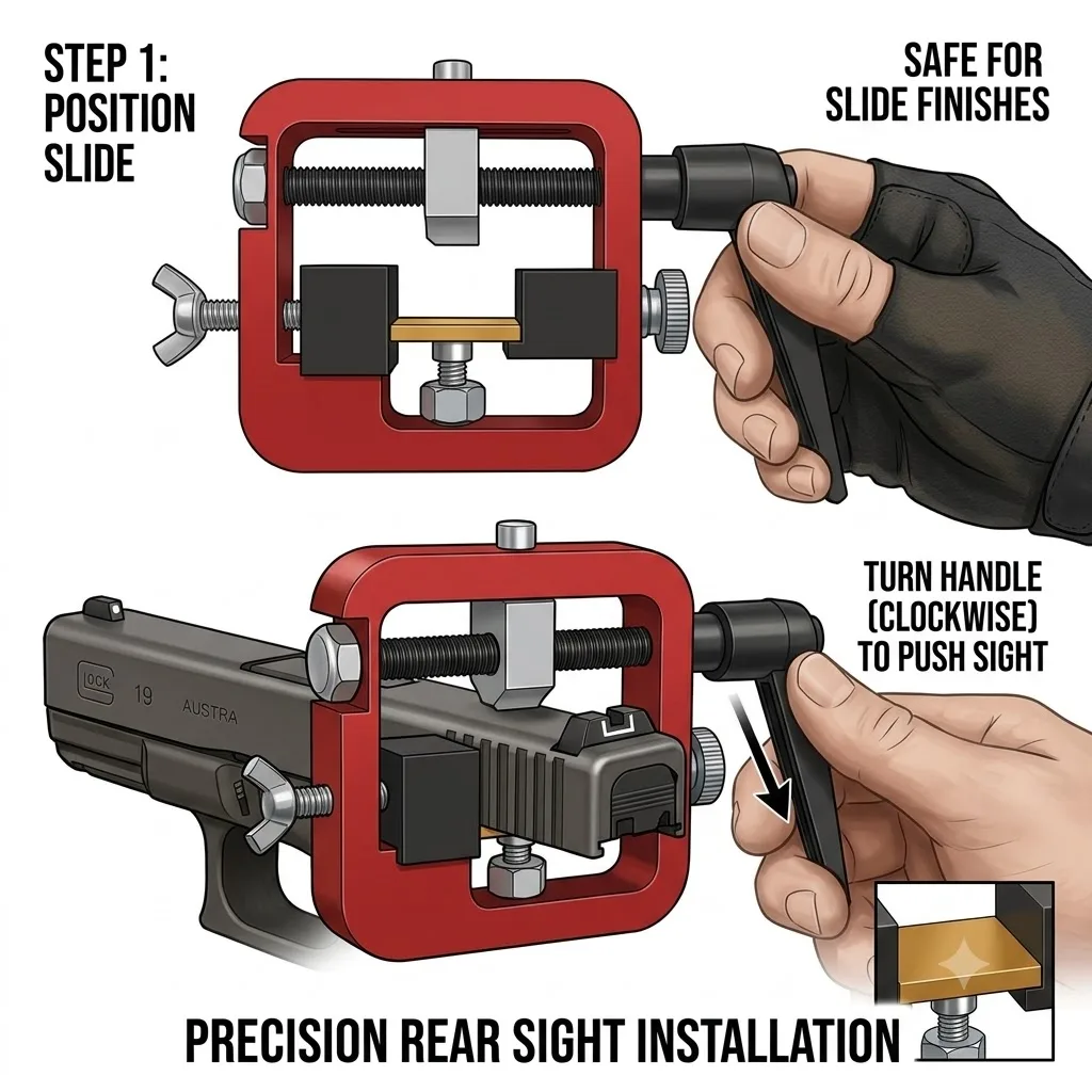 Pneumatic Accessories Sight Pusher Tool Aluminum Alloy Tactical Upgrade Sight Adjustment Tool