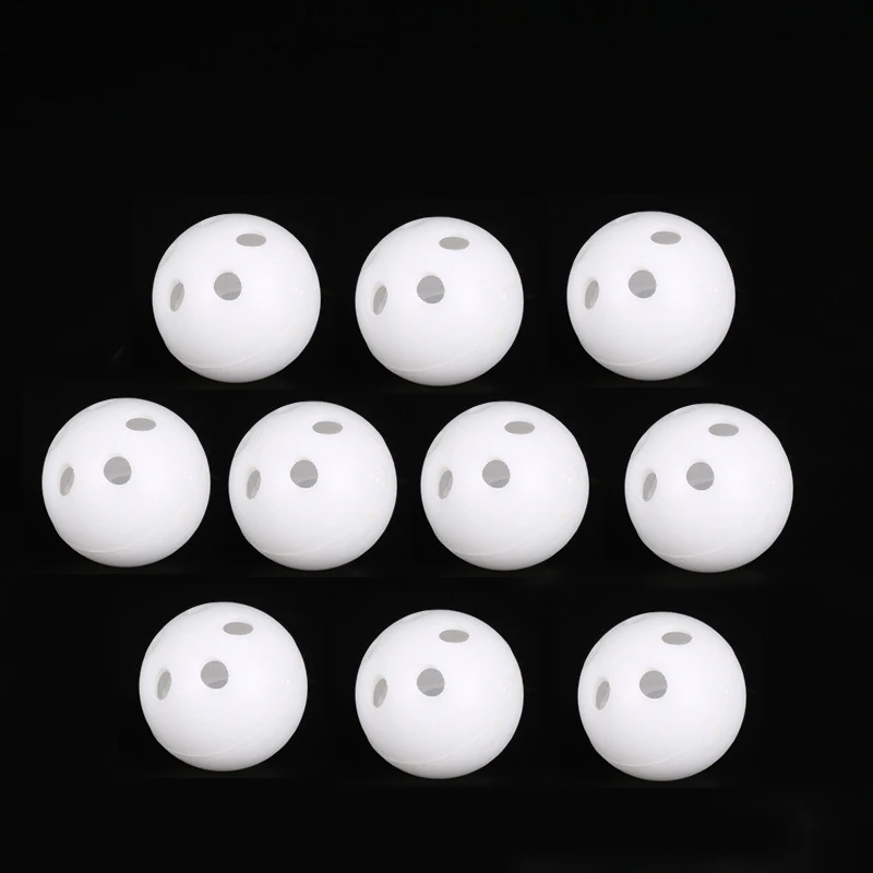 10pcs Plastic Bell Round Hollow Double Layer Pet Ball Hamster Cat Dog Toys Rattle Pet Bells