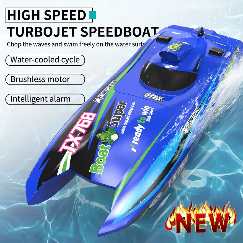 30km/h High Speed Racing Boats Brushless Water Cooling Cycle 2.4Ghz Professional Remote Control Speedboat Toys Waterproof