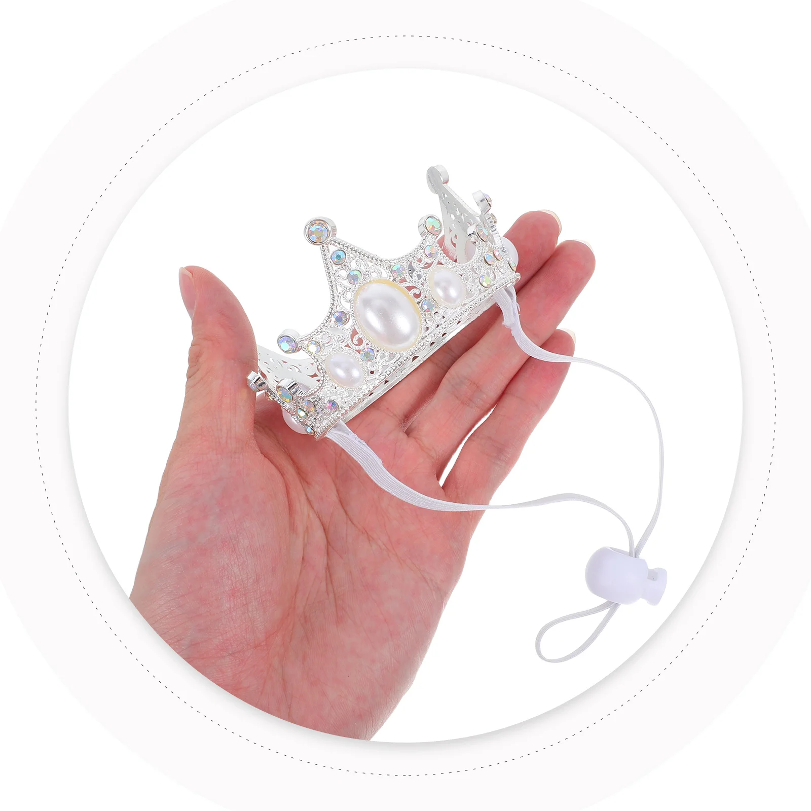 

Pet Crown Headwear Adjustable Alloy Sparkling Design For Small Dog Cat Birthday Wedding Party Holiday Event Photo Prop