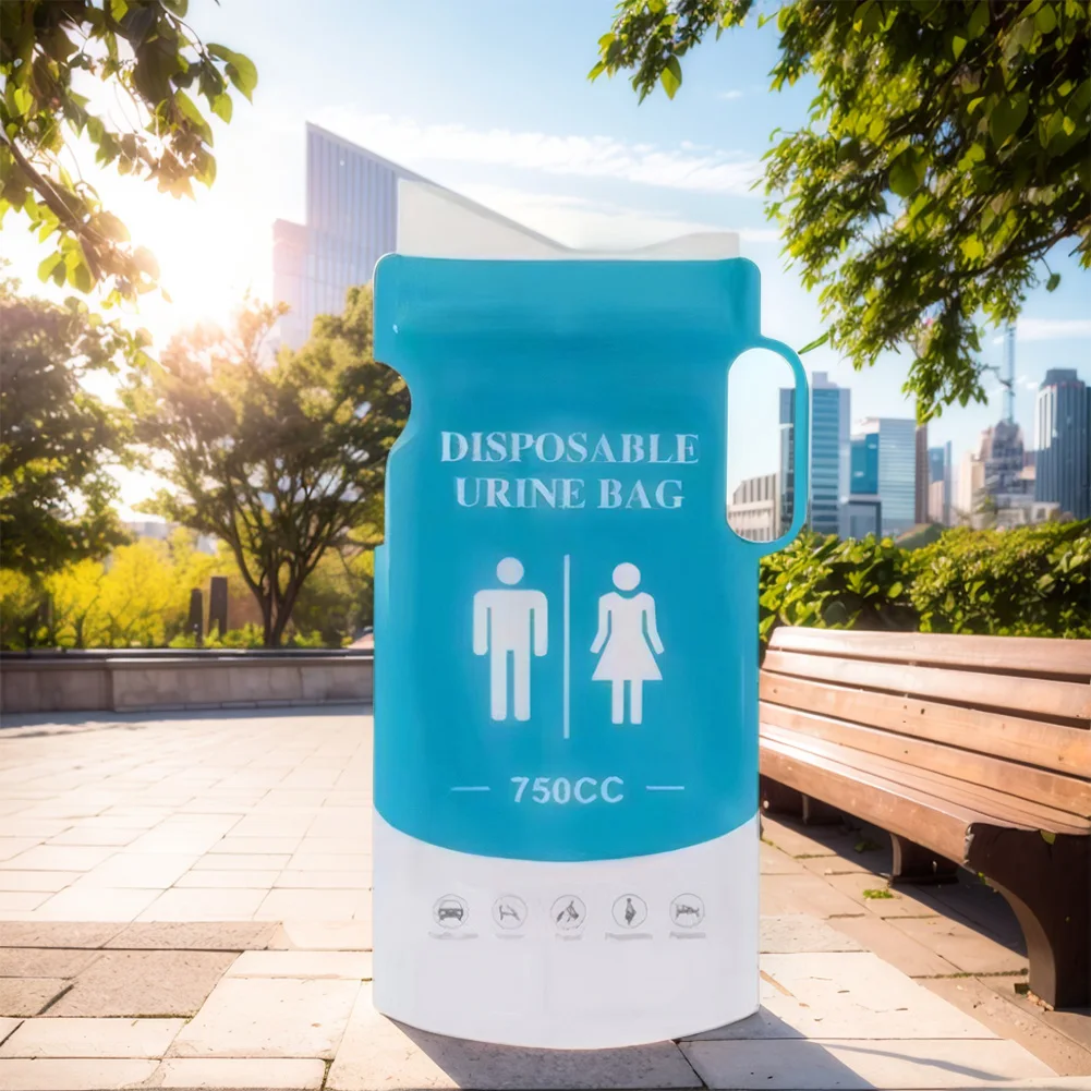 4Pcs 750ml Disposable Urine Bag Emergency Toilet Pee Bags Leakproof Outdoor Emergency Urinate Bags Self Sealing for Traffic Jams