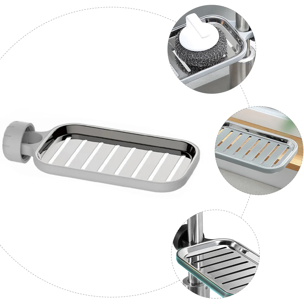 

Steel Faucet Sponge Holder No Hole Waterproof Sink Organizer Kitchen Sink Storage Rack Storage Rack Drain Shelf