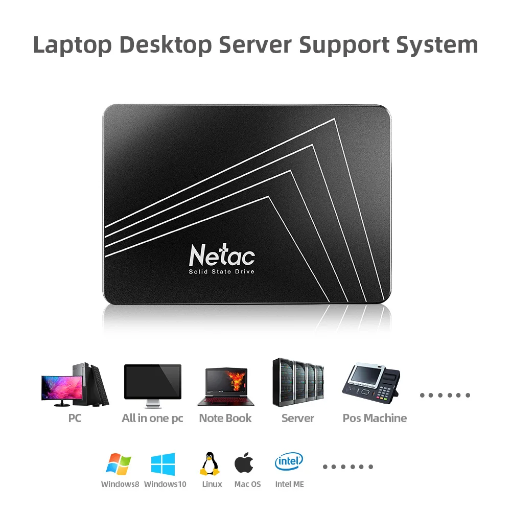 Netac 노트북용 SATA SSD 하드 드라이브 디스크, HDD 내장 솔리드 스테이트 드라이브, 2TB, 4TB, 1TB, 128GB, 480GB, 512GB, 256GB, HD SSD