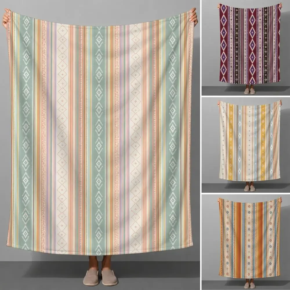 Mexican Style Folk Floral Talavera Fiesta Pattern Design Throw Soft Flannel Throw Blanket Warm for Couch Bed SofaCozy All Season