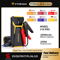 VTOMAN Power Bank 20000mAh Jump Starter Portable Charger Car Booster 4500A Auto Starting Device Emergency Car Battery Starter