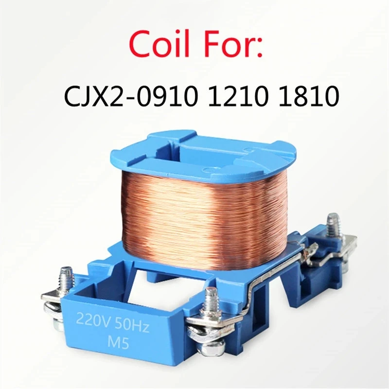 AC contactor control voltage coil for CJX2/LC1 0910 1810 1210 0901 1201 50/60Hz AC 380v 220v 110v 48v 36v 24v Full Copper Coil