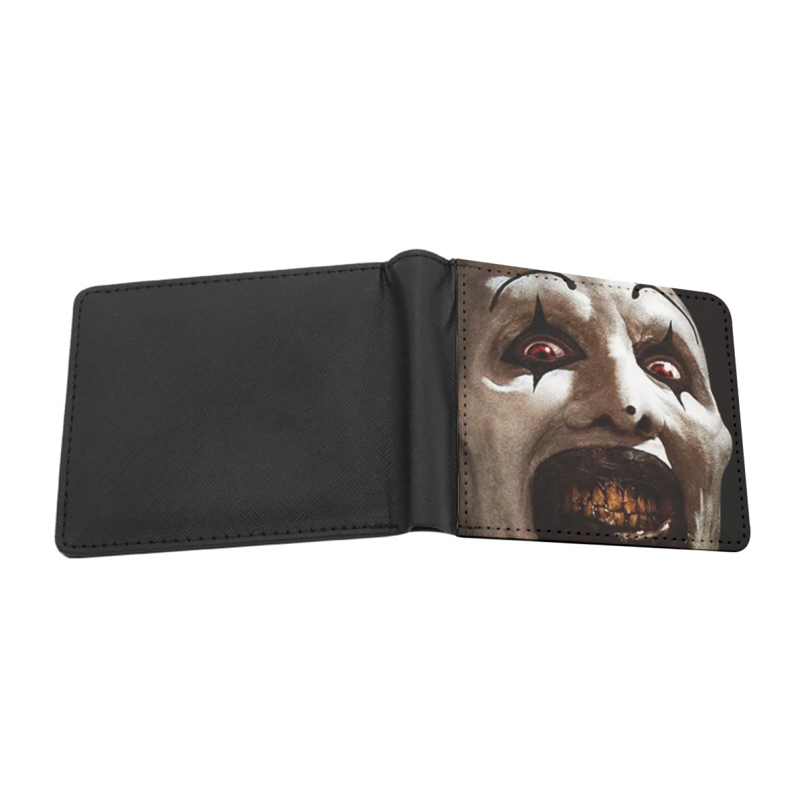 All Hallows Eve Terrifier Art The Clown Horror Film Short Men's Wallet Multifunction Purse Male Pu Leather Wallet All Hallows