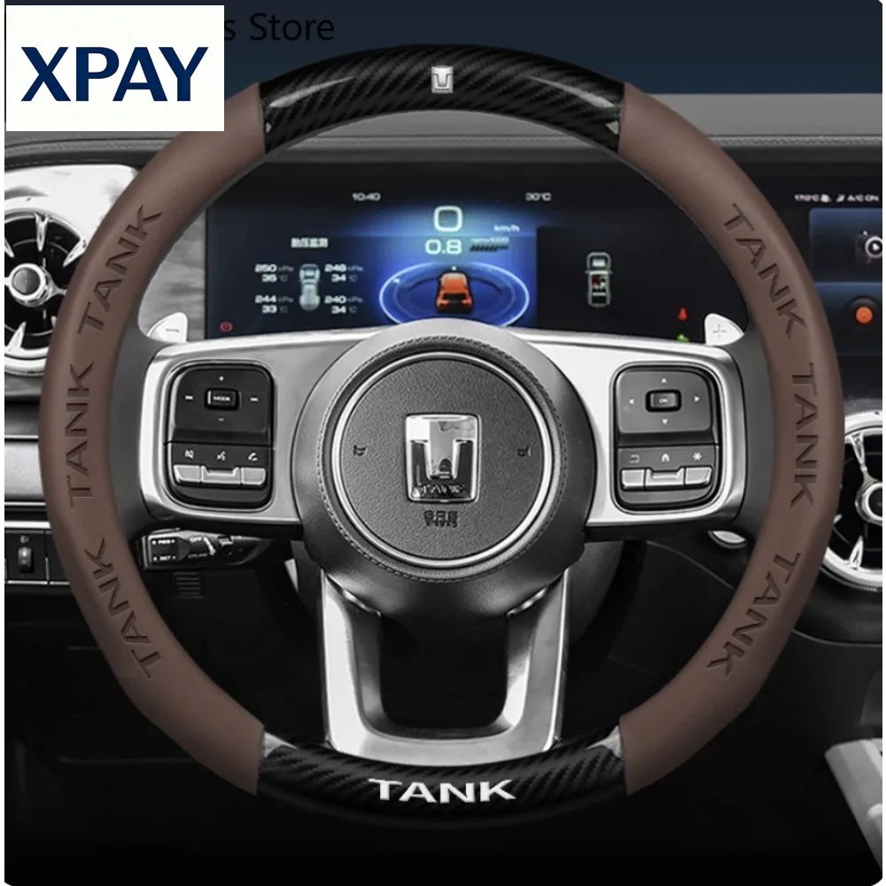 New Suitable For GMW TANK 300 400 500 2021-2025 Nappa Leather Car Steering Wheel Protective Cover Directly Original Car Color
