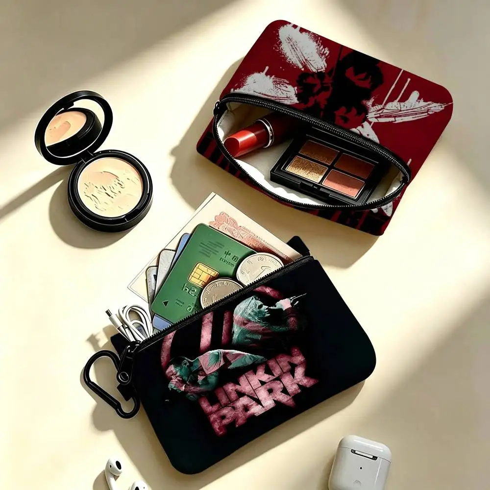 L-Linkin Hot Band Park  Wear-resistant Oxford Cloth Coin Purse Portable Backpack Hanging Card Storage Bag
