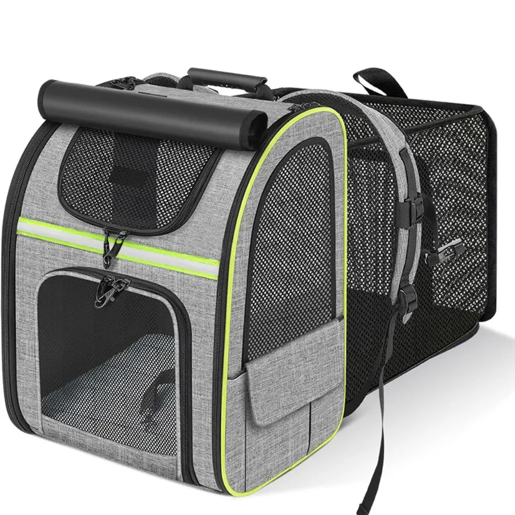 Cat Carrier Backpacks Expandable Cat Backpack with Shade Cover, Breathable Mesh Pet Carrier Backpack Bag for Travel Hiking Campi