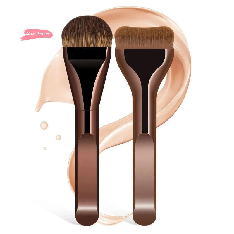 Juego de brochas de maquillaje para base ultrafina, 1/2 Uds., brocha superior para máscara, crema líquida, cosméticos, herramienta de belleza Premium, regalo