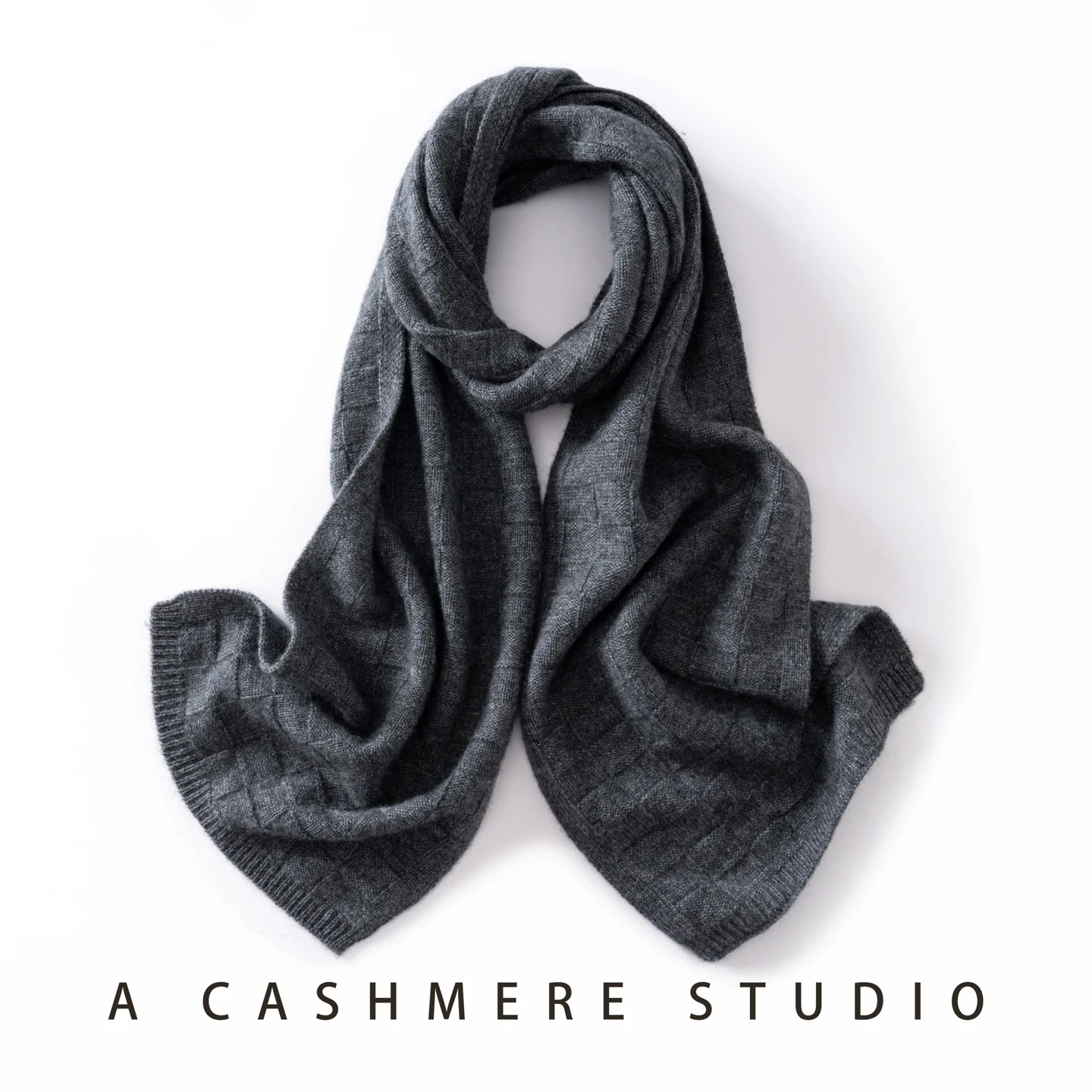 Winter New 100% Cashmere Scarf Fashion Solid Color Women Outdoor Keep Warm Soft Scarf Lady Cashmere Knit Jacquard Long Scarves