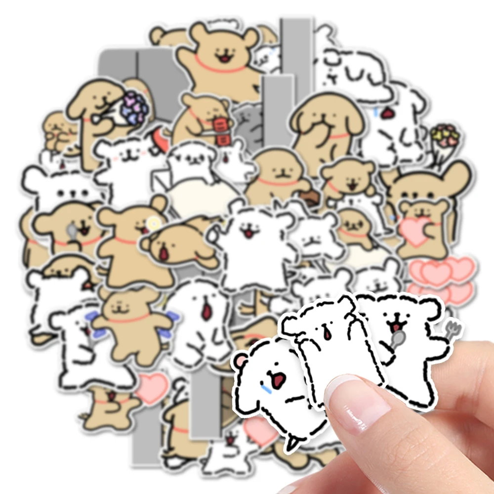 48pcs Niche party line puppy stickers can be used for party wall tabletops, water cups,vases and other decorations, self-pasting