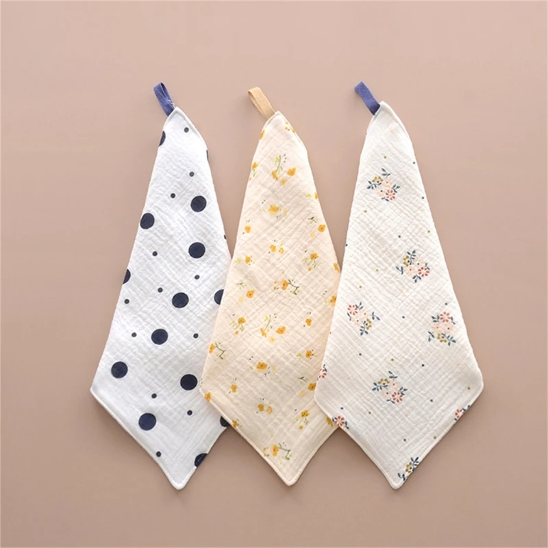 Baby Wash Cloth Muslin Towel Sweat Wipe Cloth Feeding Bibs Infant Teething Towel