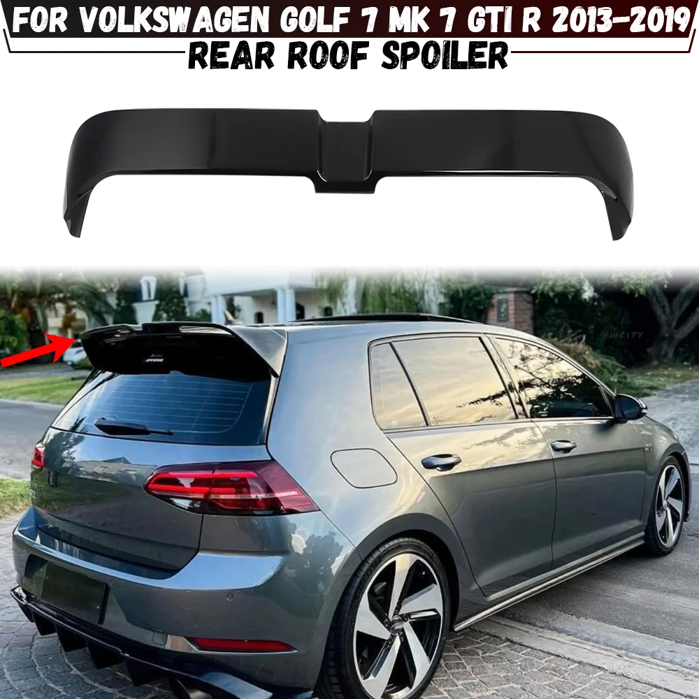 

Gloss Black Rear Spoiler Caps Extension For Volkswagen VW Golf 7 MK7 GTI GTD R TSI TDI 2013-2019 Rear Wing Bodykits Tuning