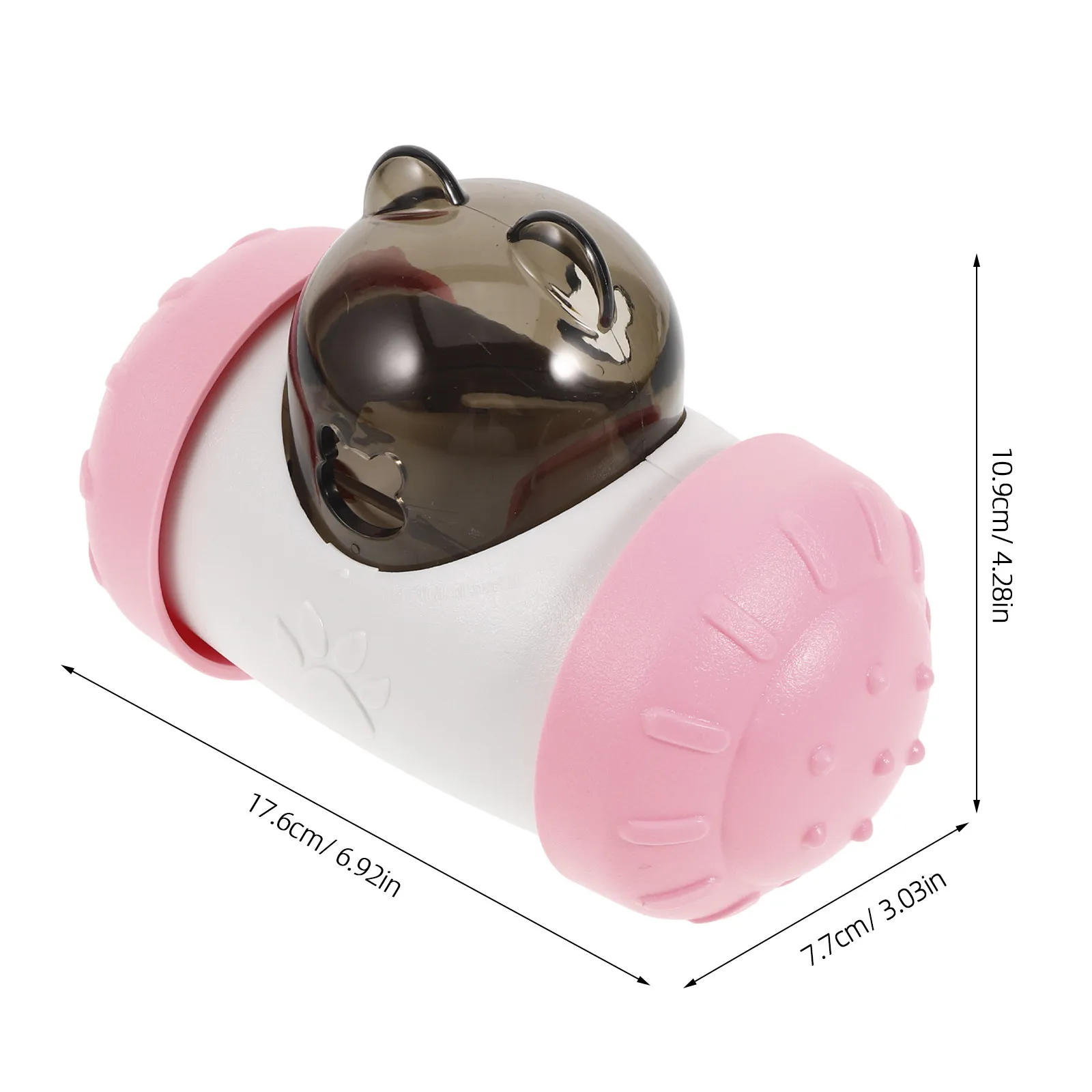 Bear Designed Dog Treat Dispensing Ball Interactive Pet Training Chew Ball Slows Eating Reduces Destruction Behavior