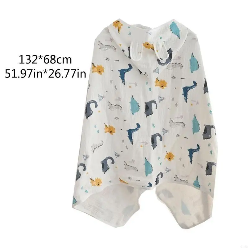 Q22d Baby Kids 후드 목욕 타월 케이프 만화 프린트 목욕 가운 랩 담요 부드러운 면화 흡수성 망토 판초 로브 아이