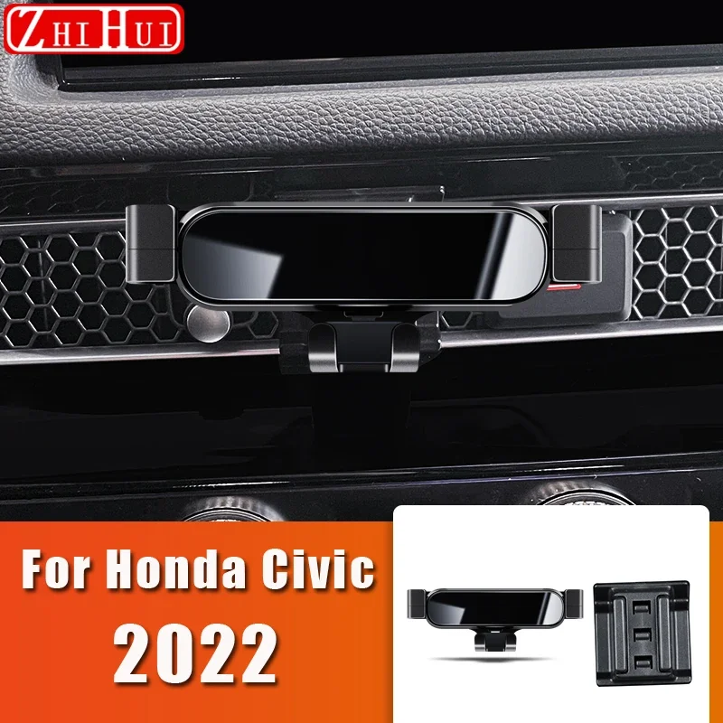 

For Honda Civic 10th 11th 2016-2022 Car Styling Mobile Phone Holder Air Vent Mount Gravity Bracket Stand Auto Accessories