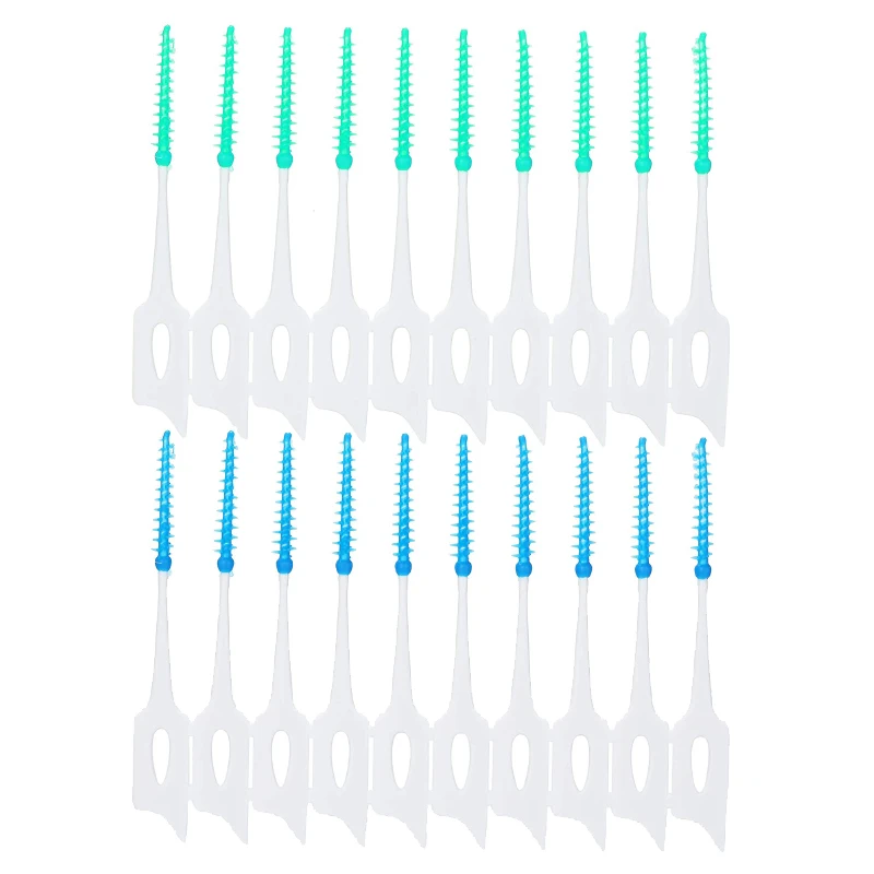 Double Floss Head Hygiene Dental Silicone Interdental Brush Toothpick Super Soft Dental Cleaning Brush Teeth Care Dental floss