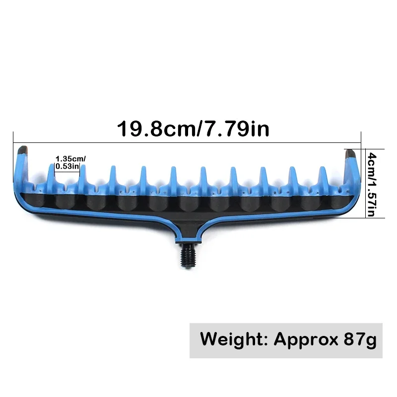 1PC Carp Fihsing Blue Multi Rod Safe Rest 11 Holes M3/8 Fishing Pole Tackle Carp Fishing  Accessories Tool Equipment