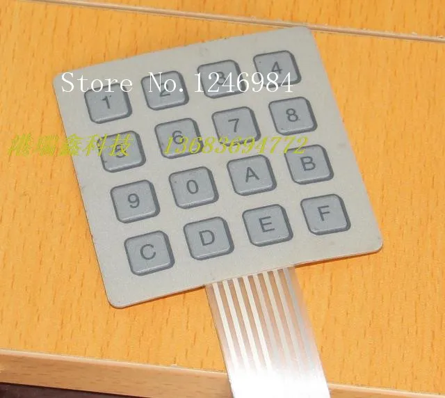 [SA]Stripline Membrane Switch 4X4 membrane keypad 4 * 4 matrix keyboard numeric keypad 0-9 AF--20pcs/lot