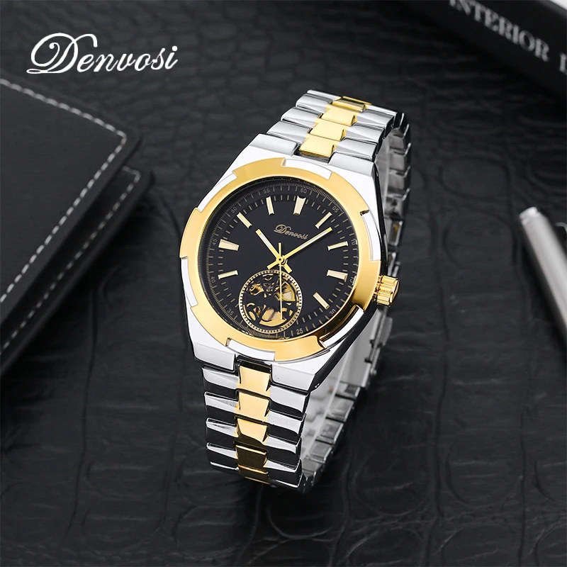 Denvosi Luxury business leisure glow-in-the-dark men\'s waterproof automatic mechanical watch