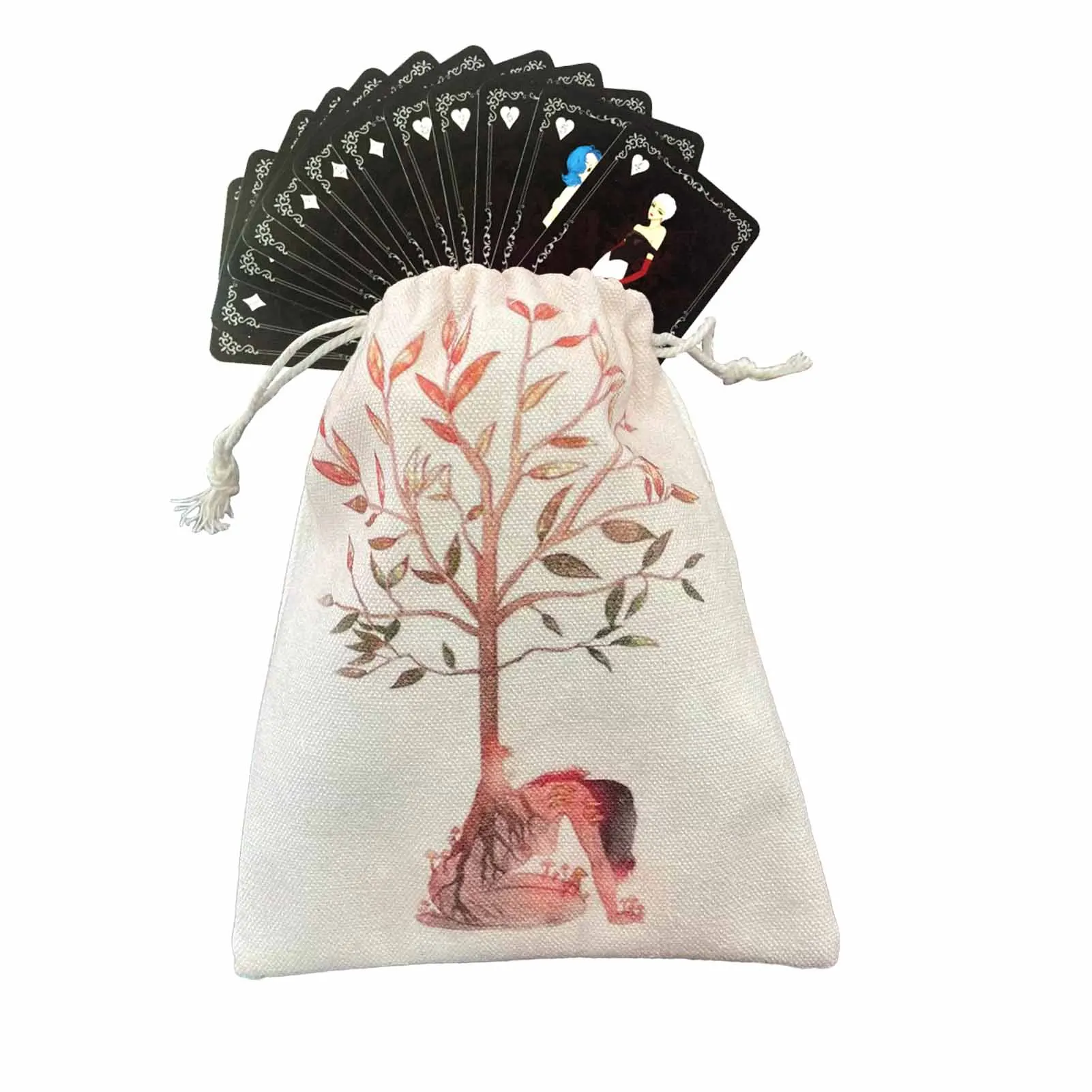 Tarot Card Bag with Drawstring Wedding Favor Crystal Pouch Bags for Wedding Shower Party Christmas