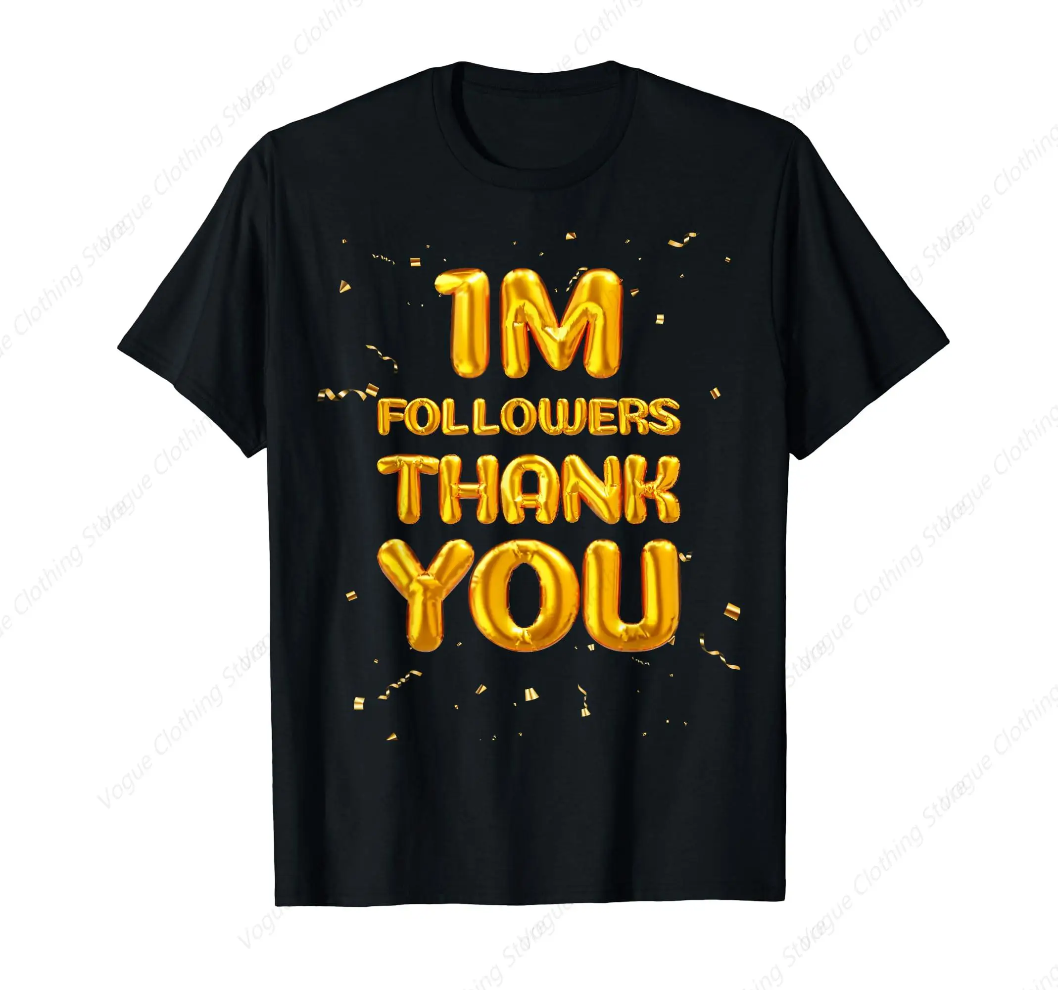 Social Media Influencer 1 One Million Followers Subscribers T-Shirt Funny Prevailing Tee Fashion Short Sleeves