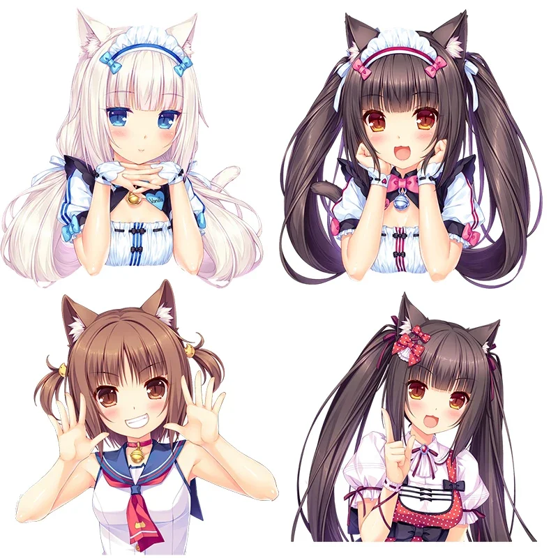 Various Cute cat' Waterproof Decal on Wall Fridge Toilet bike laptop Refrigerator Decal Various