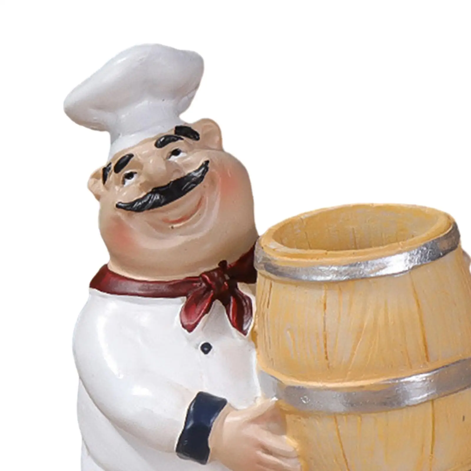 Chef Figurine Chef Sculpture Cute Chef Decor Statue Cooking Chef Ornament for Kitchen Decorations Home Counter Top Tabletop