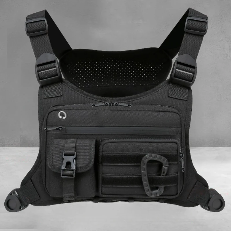Outdoor Chest Bag For Men and Women, Tactical Vest For Running, Cycling, EDC Chest Pack Rig For Sports and Workouts view 6