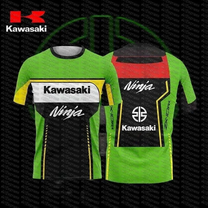 

Kawasaki Competition New Men's Quick-drying T-shirt High-end Sports Casual Short-sleeved Comfortable Breathable Motorcycle Top