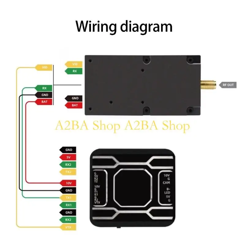 A2BA Long Ranges 5.8G FPV Transmitter 5.5W High Compatibility For Drones And Aircrafts