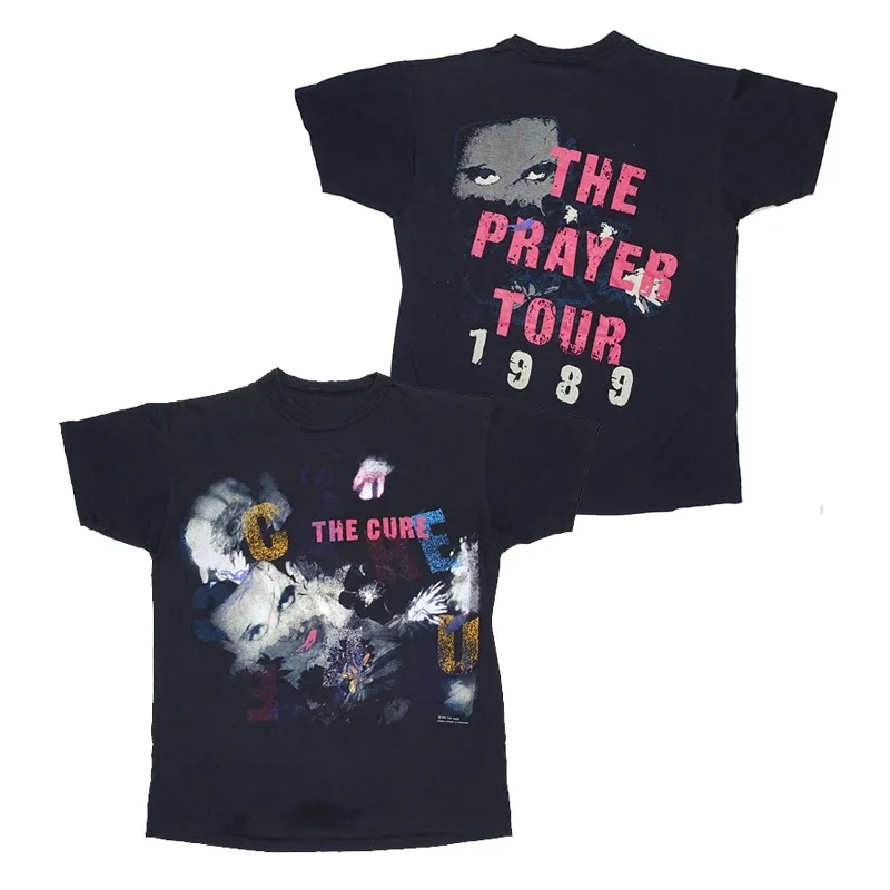 The Cure Band's Rock-punk Style American Retro Vintage Loose Short-sleeved Pure Cotton Straight-cut T-shirt