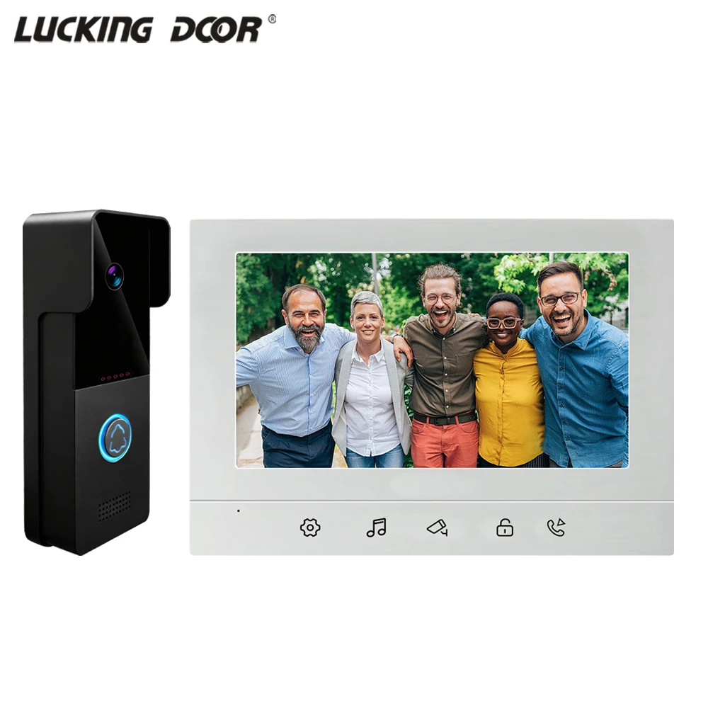 M73T 7inch Monitor Video Intercom System Visual Doorphone Camera Video Doorbell Door Phone Kits for Home IP Villa Apartment