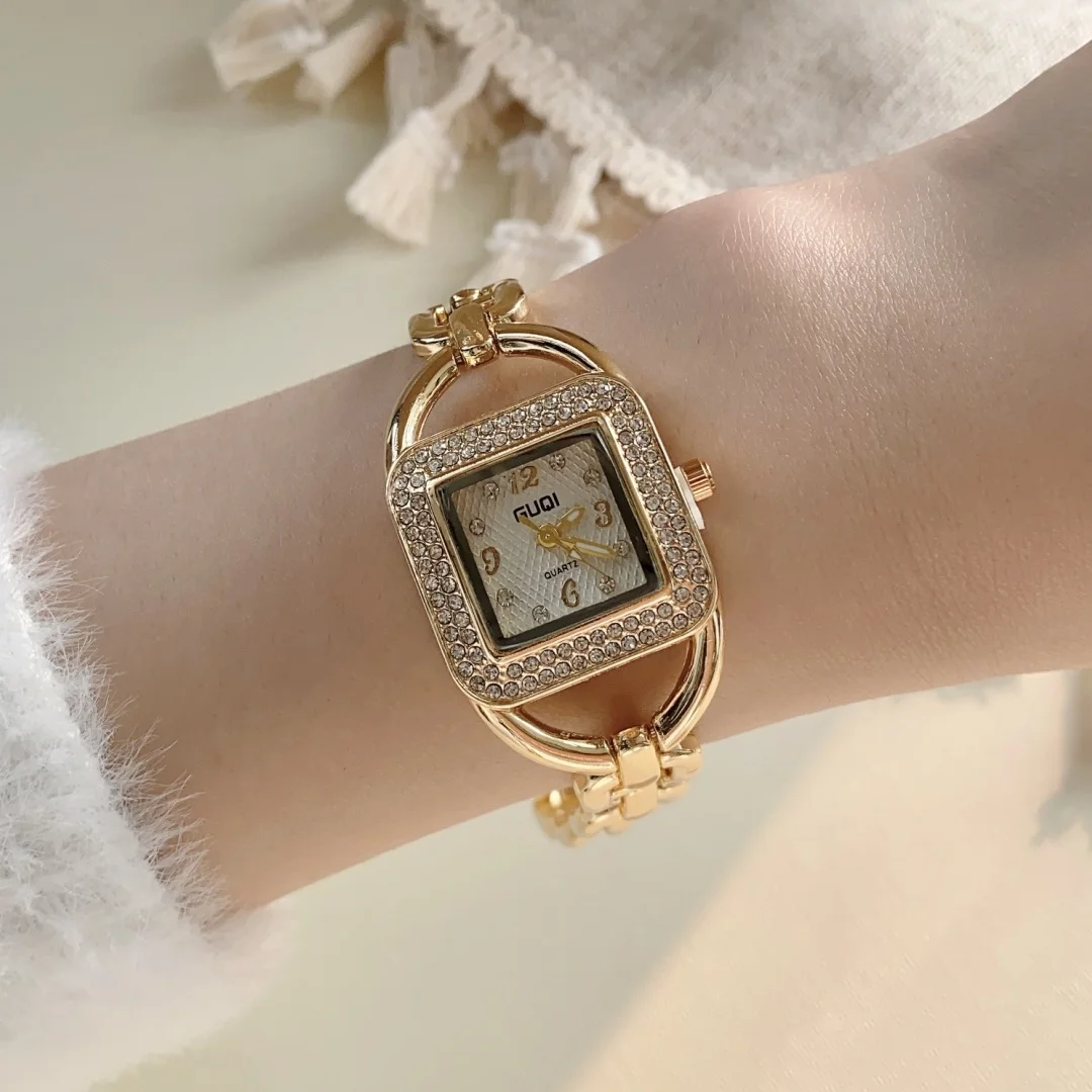 นาฬิกาทองสําหรับผู้หญิงสุภาพสตรีนาฬิกาข้อมือควอตซ์ผู้หญิงนาฬิกาทองขนาดเล็กหรูหรา Casual แฟชั่นนาฬิกา Relogio Feminino