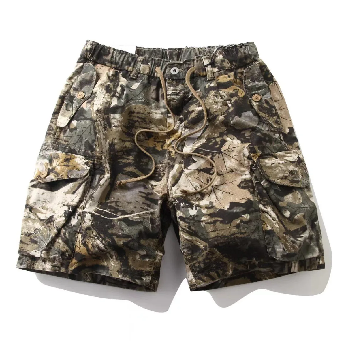 Japanese Retro Fashion Multi Pocket Shorts Casual Shorts for Men New Arrival