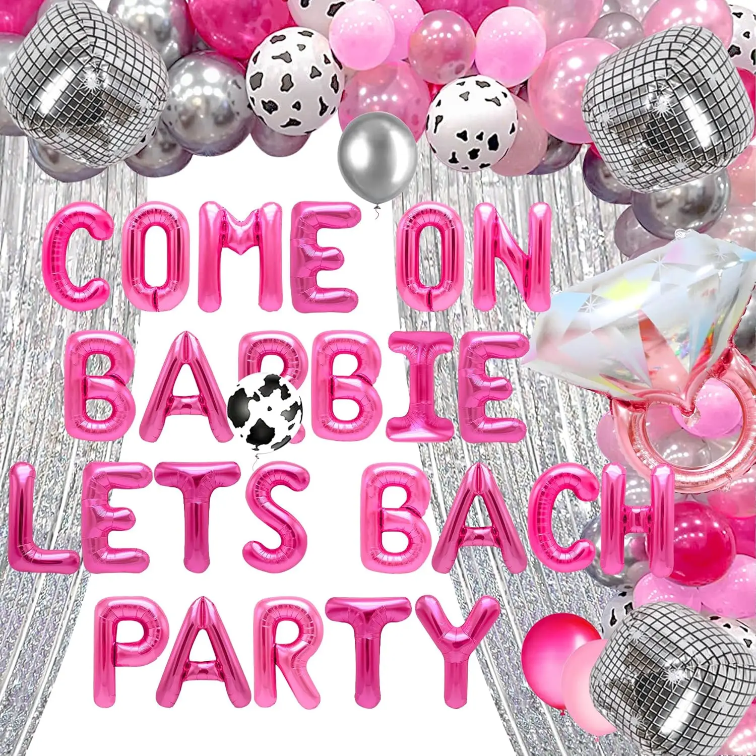 LaVenty Come on Lets Bach Party Balony Lets Go Girls Bach Bachelorette Decoration Lets Go Party Decoration