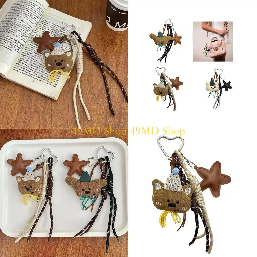 

49MD Lovely Plush Bear Handbag Ornament Soft Bag Accesories for Shopping and Parties