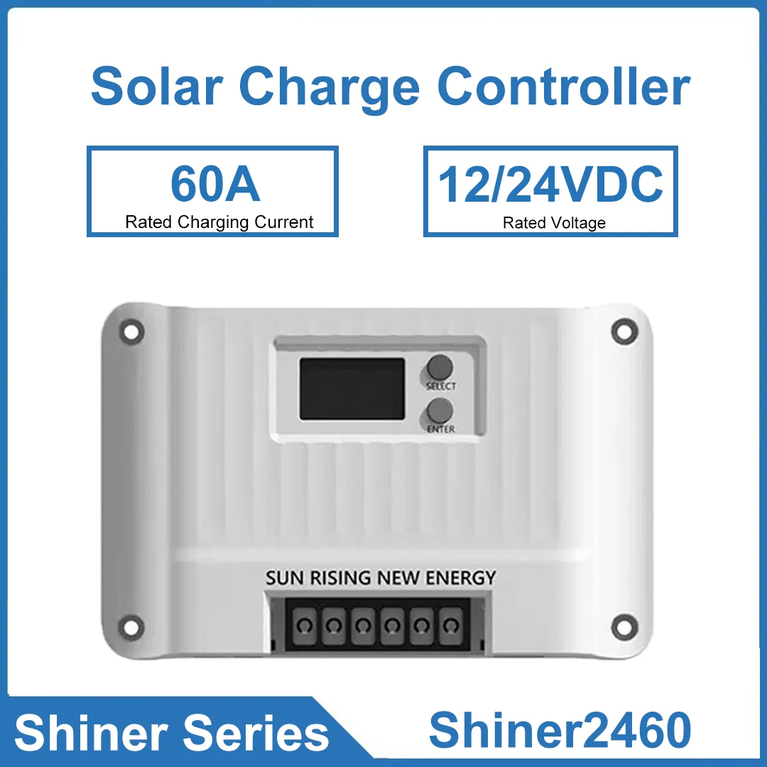 60A Solar Charge Controller Highly Integarted  MPPT With Up To 99.9Percent Efficiency Supports Multiple Battery Types