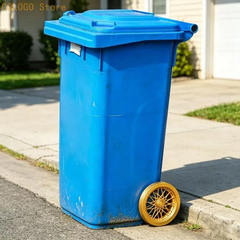 Trash Bin Wheel Cover, Wheel-Look Side Trim With Home Use Detail D0LD
