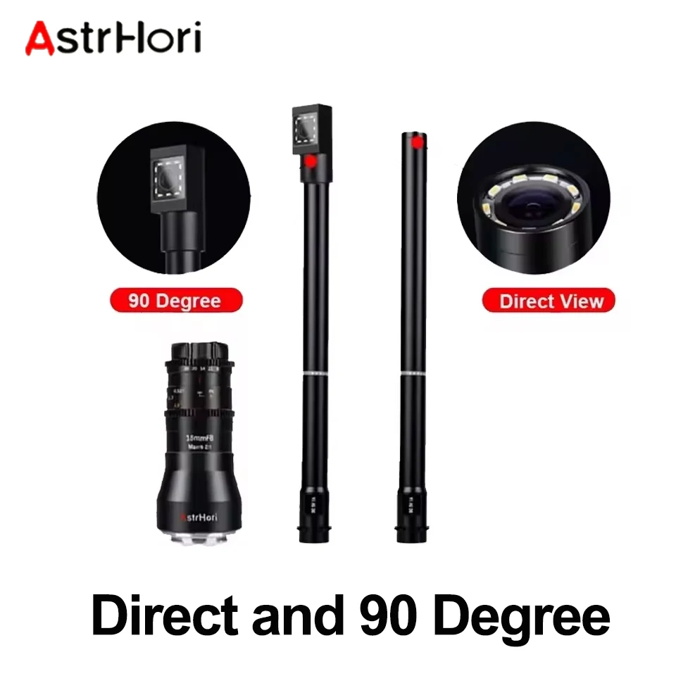 AstrHori APS-C 18mm F8 Macro 2X Probe Camera Lens met waterdichte voorkant, geschikt voor macrofotografie met Sony E RF EF XF Z M43 L