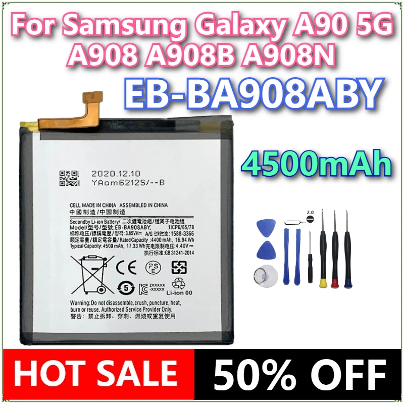 

Brand New EB-BA908ABY 4500mAh High Quality Replacement Phone Battery For Samsung Galaxy A90 5G A908 A908B A908N Mobile Phone