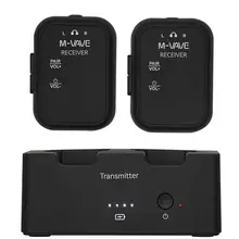M-VAVE WP-12 2.4G Monitor de fone de ouvido sem fio 1 transmissor 2 receptor sistema de áudio transmissão estéreo mono gravador