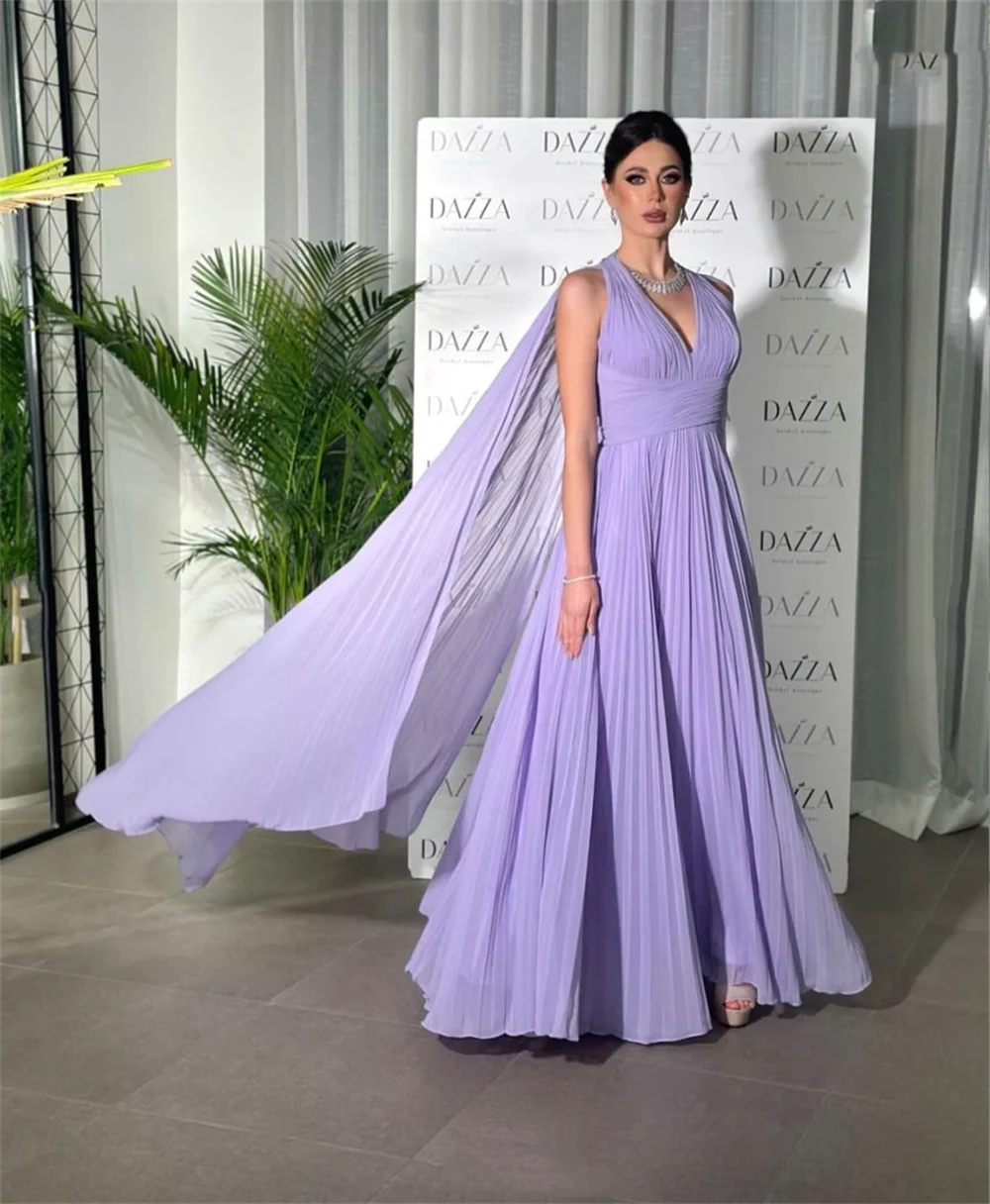 Annie Purple Wedding Dress pieghe A forma di A eleganti abiti da ballo per donna abiti da occasione su misura A forma di A Vestidos De Fiesta