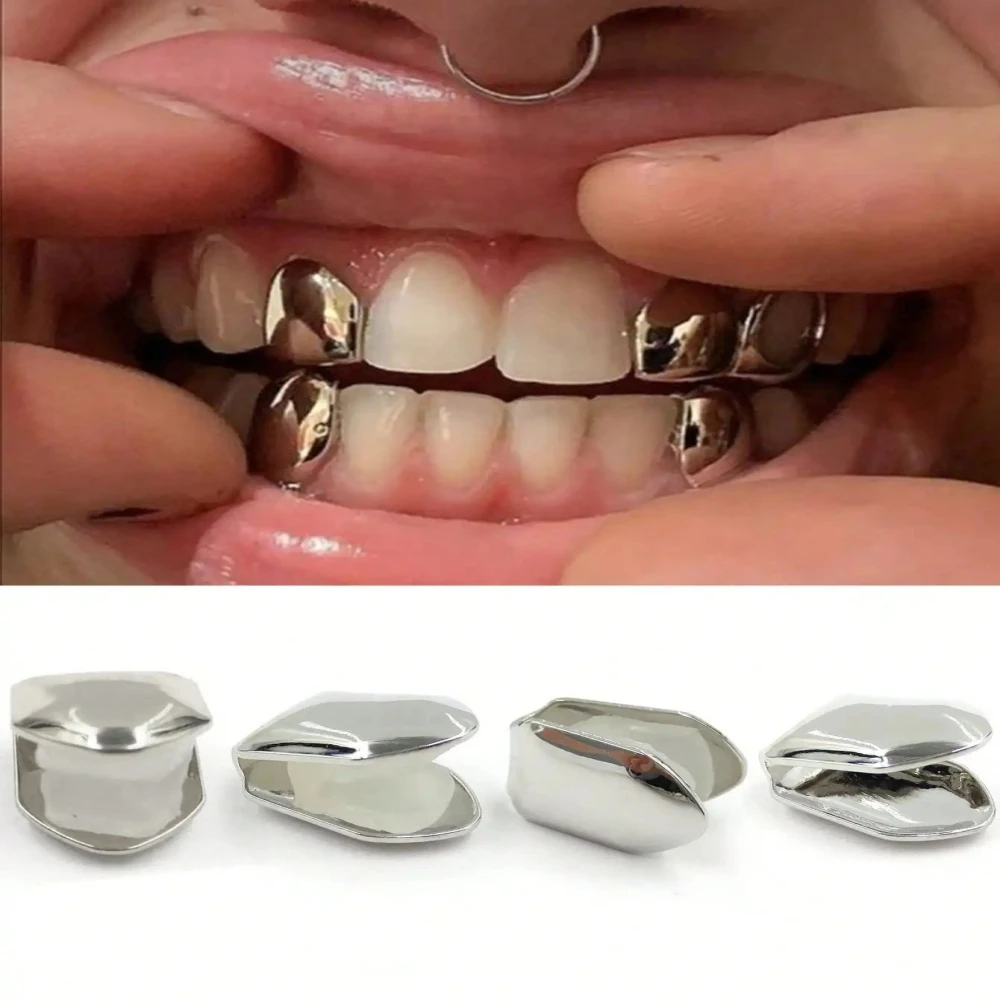 Immagine 4: Set di accessori dentali in quattro pezzi, pezzo unico liscio e alla moda per la decorazione quotidiana delle feste di strada